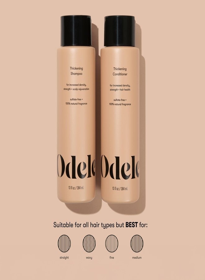 Odele Hair Thickening Shampoo and Conditioner Set, Increases Density & Strength, for Straight or Wavy Hair Types, 13 Fl Oz Each (Pack of 2) - Image 3